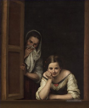  barock - Ein Mädchen und ihr Duenna spanischen Barock Bartolomé Esteban Murillo